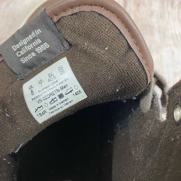 Vans | Mid Top Brown TB4R Off The Wall Men’s Skateboard Sneakers | Size 8 - Picture 6 of 11